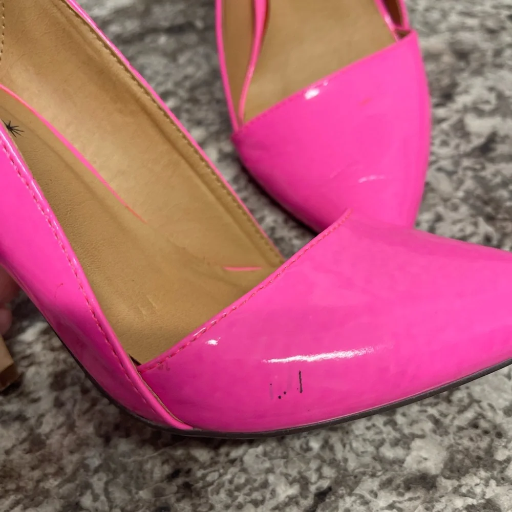 Shoe Dazzle Pink Stiletto Heels with Pointed Toe - Picture 7 of 9